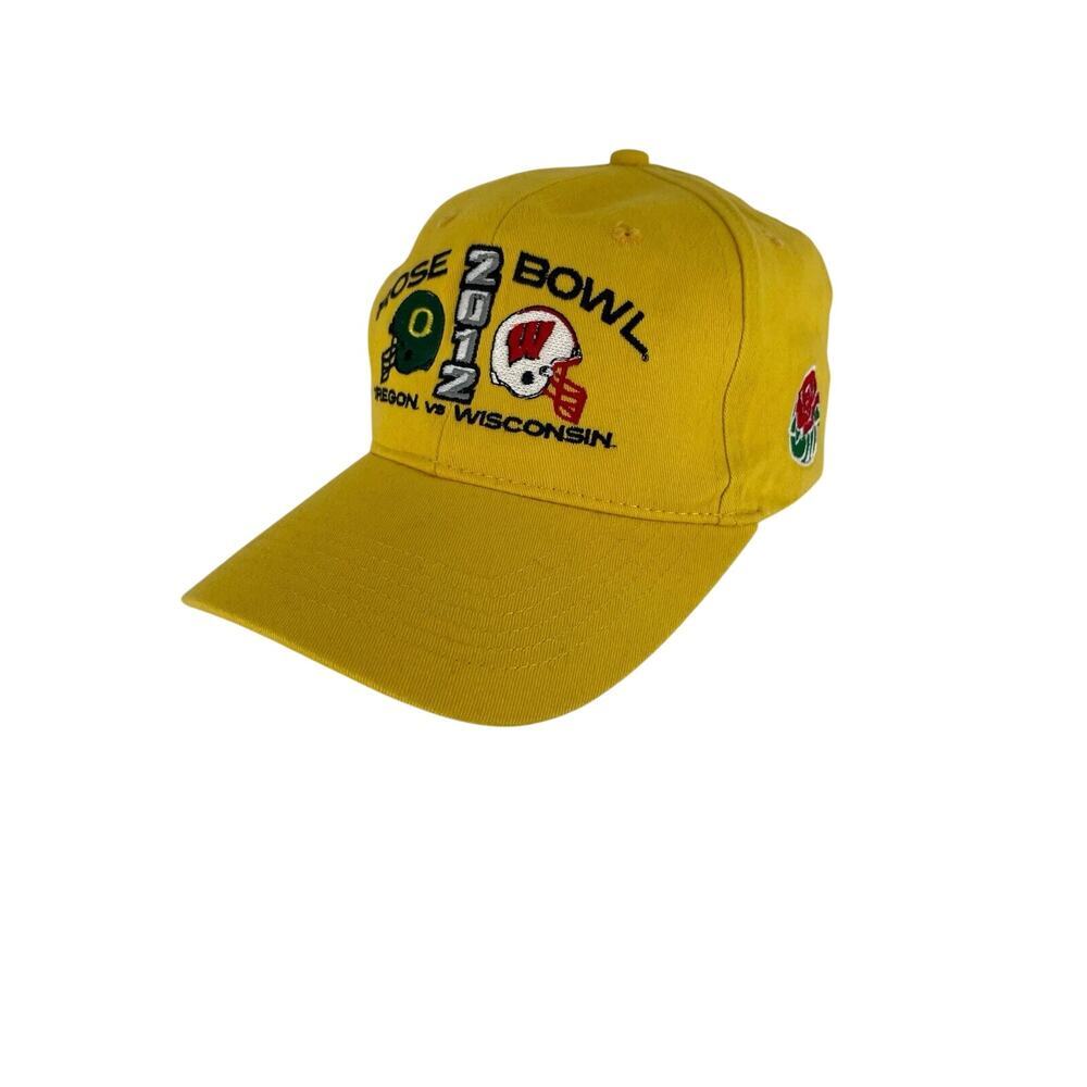 Pacific Headwear Men's Yellow 2012 Rose Bowl Oregon VS Wisconsin Strap Back Cap